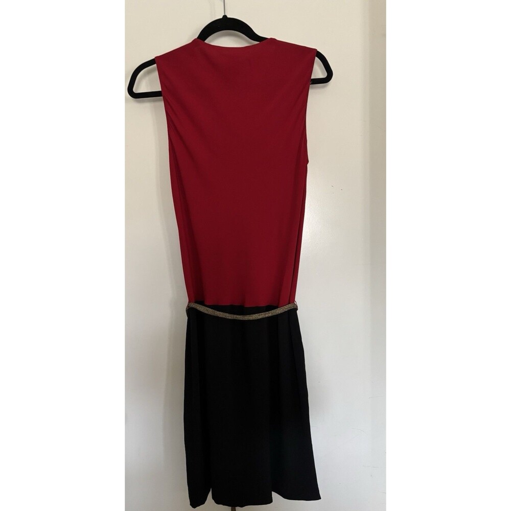Diane Von Furstenberg Crista Pomegranate Black Dress Silk Size 8 - Picture 6 of 12